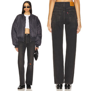 NWT LEVI'S Ribcage Straight Jeans 24 Broken Sunset